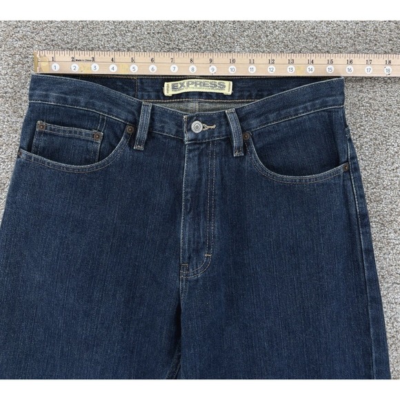 Vintage Express Precision Fit Relaxed Jeans Men's 31x32 Blue Dark Wash Denim Y2K - Picture 7 of 11